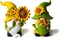 2PCS Sunflower Gnomes Decor,Dynamic Green Wonderland Journey Spring Gnome Swedish Tomte Elf Dwarf Figurines Summer Gnome Indoor Home Decor Gnomes Gifts